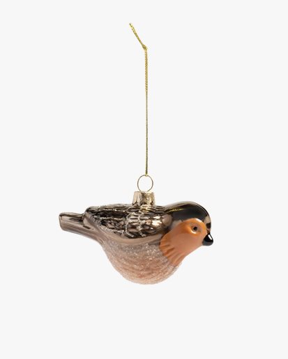 &Klevering Glass Christmas Ornament Bird