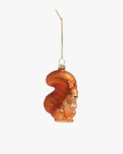 &Klevering Glass Christmas Ornament Squirrel