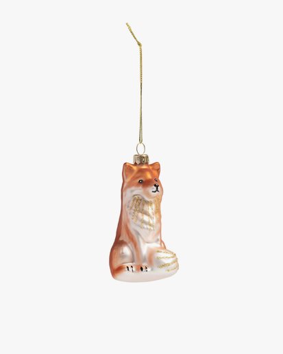 &Klevering Glass Christmas Ornament Fox