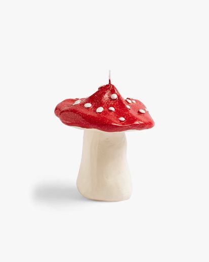 &Klevering Mushroom Candle Red