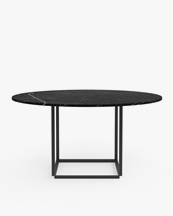New Works Florence Dining Table Ø145 Black Marquina