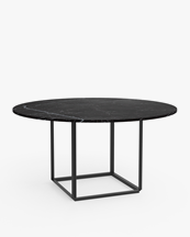 New Works Florence Dining Table Ø145 Black Marquina