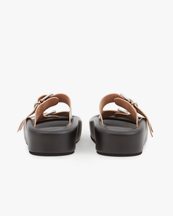 Mm6 Maison Margiela Double Strap Sandals Grey/Black