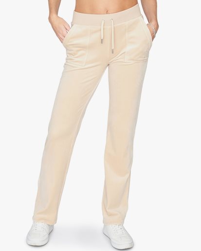 Juicy Couture Del Ray Classic Velour Pants Brazilian Sand