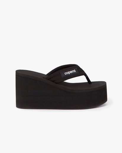 Coperni Branded Wedge Sandal Black