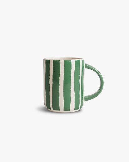 Byon Liz Striped Mug Green