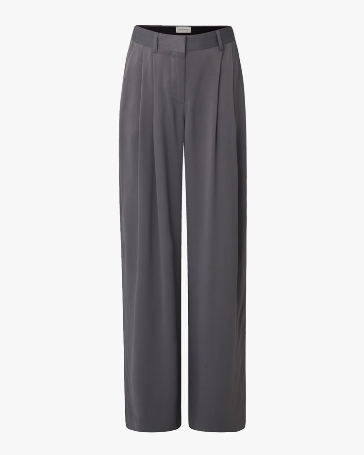 House of Dagmar Wide Suit Pant Charcoal