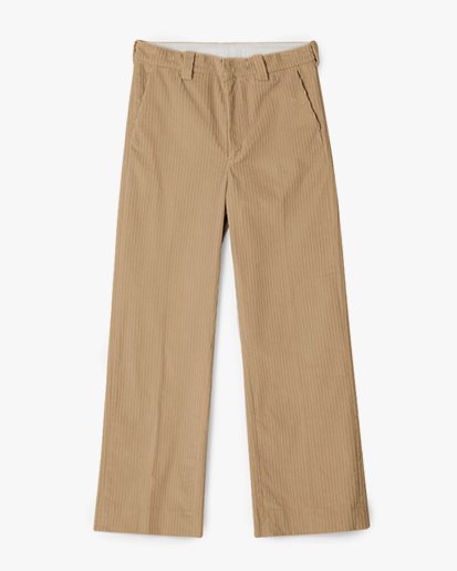 Teurn Studios Straight-Fit Cord Chinos Beige