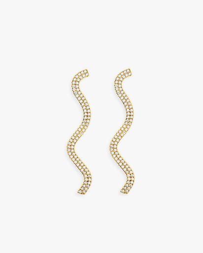 Muli Collection Iconic Wave Earrings Gold