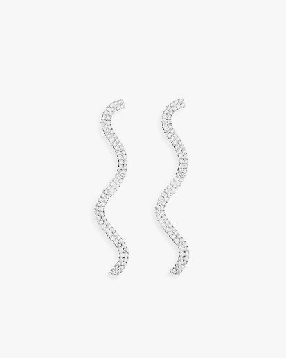 Muli Collection Iconic Wave Earrings Silver