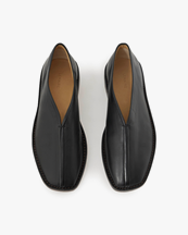 Lemaire Wmn Flat Piped Slippers Black