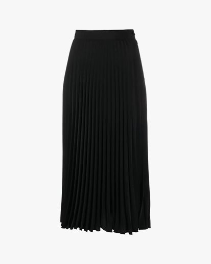 Mm6 Maison Margiela Pleated Midi Skirt Black