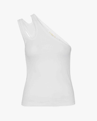 Remain Rib Jersey Cut-Out Top Bright White