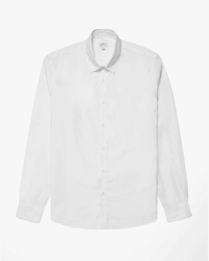 Sunspel Long Sleeve Shirt White