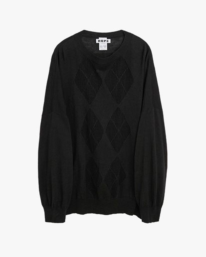 Hope Through Sweater Black Linen Blend