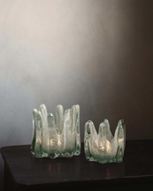 Helix Candle Holder Moss Green