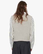 Mfpen Boucle Knit Vest Sea Salt