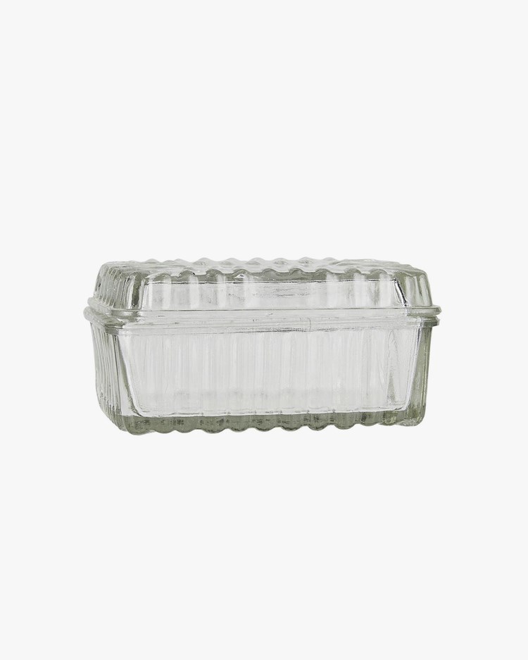 Butter Container Glass Clear