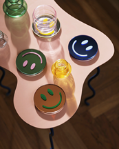 &Klevering Smile Coaster Set Of 4 Multicolor
