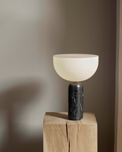 New Works Kizu Table Lamp Small Black Marble