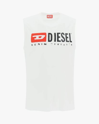 Diesel Bisco Ripped Tank Top Bright White