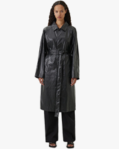 Lemaire Belted Raincoat Squid Ink
