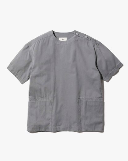 Snow Peak Natural-Dyed Short Sleeve Pullover Grey