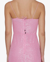 Rotate Sequins Maxi Slit Dress Begonia Pink