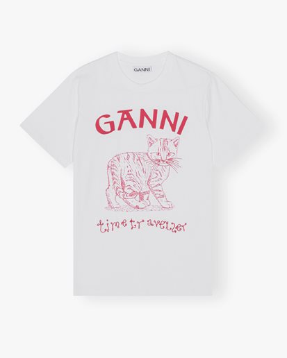 Ganni Heavy Jersey Future T-Shirt Bright White