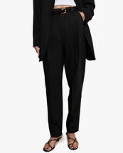 Teurn Studios High-Waisted Tapered Trousers Black