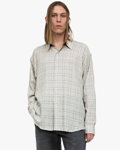 Mfpen Exact Shirt Grey Check Seersucker