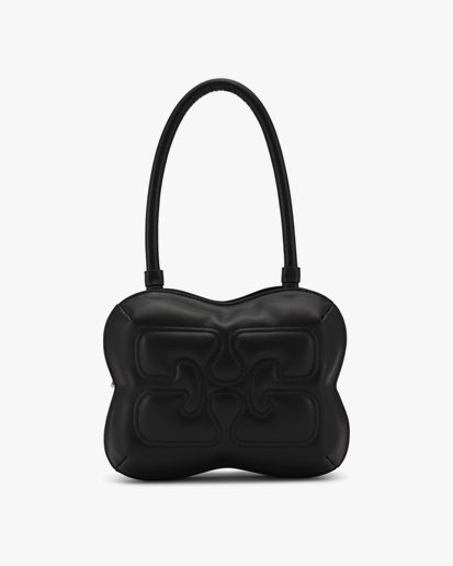 Ganni Butterfly Top Handle Bag Black