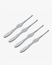 Alessi Colombina Fish Shellfish Fork Set Of 4 Stainless Steel
