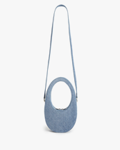 Coperni Denim Crossbody Mini Swipe Bag Washed Blue