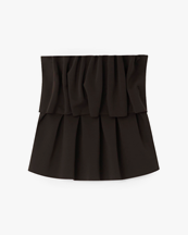 House of Dagmar Sculpted Tube Top Chocolate Brown