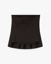 House of Dagmar Sculpted Tube Top Chocolate Brown