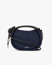 Ganni Knot Bag Mini Quilted Sky Captain