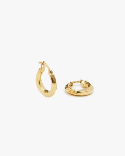 Blue Billie Mini Swirl Hoops Shiny Gold