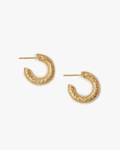 Blue Billie Small Hoops Structured Gold