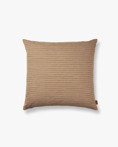 Ferm Living Brown Cotton Cushion Cover Lines