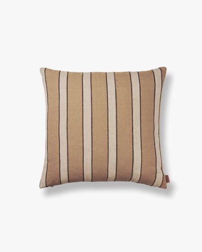 Ferm Living Brown Cotton Cushion Stripe