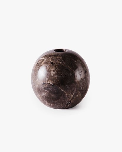 Dusty Deco Sphere Candle Holder Grey