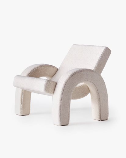Dusty Deco Arco Lounge Chair White
