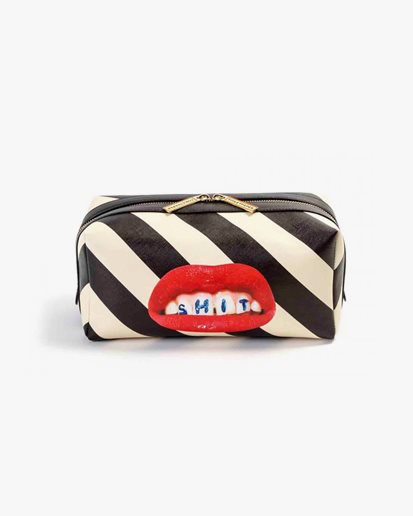 SELETTI Regimental Shit Wash Bag Stripes