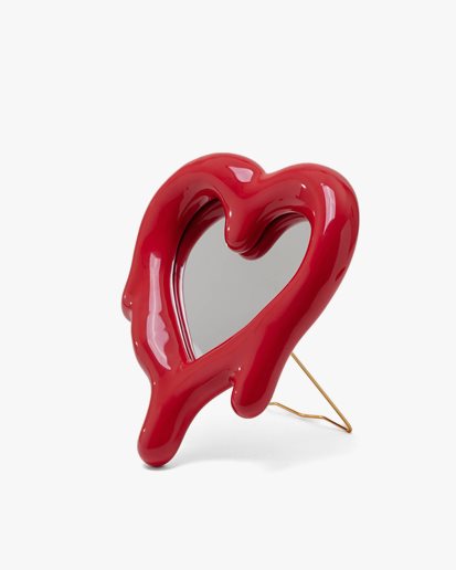 SELETTI Melted Heart Photo Frame Red