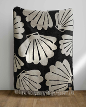 Fine Little Day Shell Wool Blanket Graphite/Beige