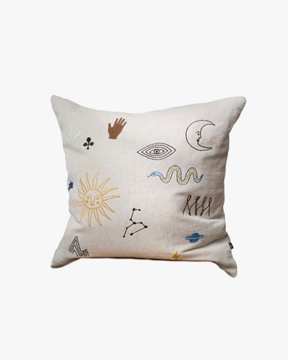 Fine Little Day Symbol Embroidered Cushion Cover