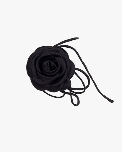 Pico Satin Rose String Black
