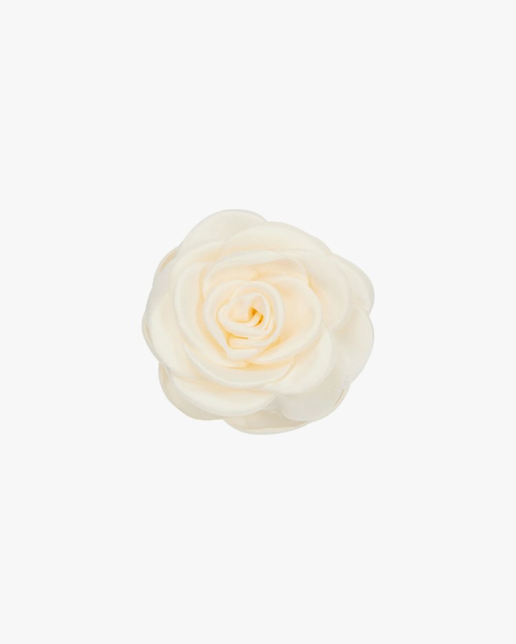Pico Small Satin Rose Claw Ivory
