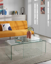 Burano Glass Side Table Clear